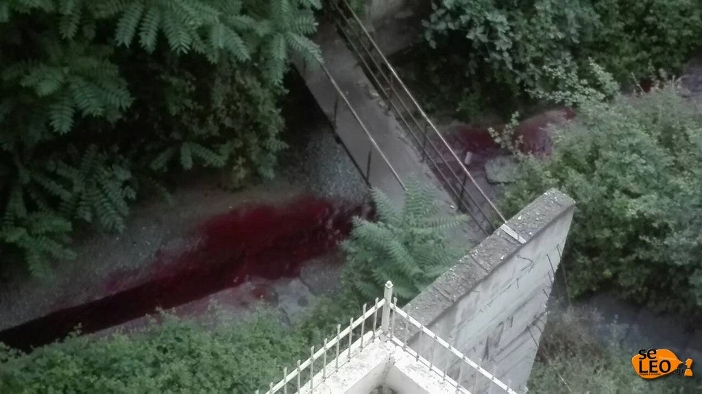 Ανεξήγητο φαινόμενο στη Θεσσαλονίκη: Ρέει κόκκινο ποτάμι – Aφωνοι οι πολίτες – Δείτε εικόνες και Βίντεο
